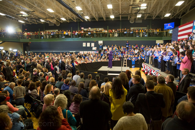 Hillary Clinton, a democratic candidate running for President of the United States, during a campaign stop at Nashua Community College., in Nashua, NH on Tuesday 2/2/16.