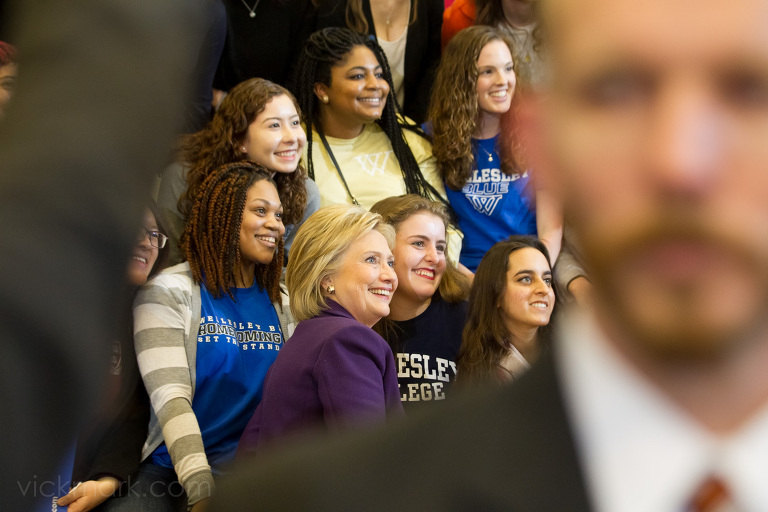 Hillary Clinton, a democratic candidate running for President of the United States, during a campaign stop at Nashua Community College., in Nashua, NH on Tuesday 2/2/16.