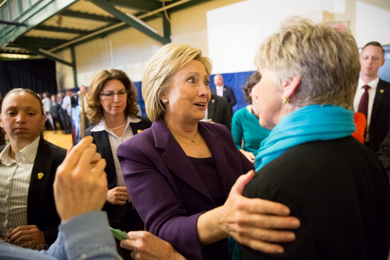 Hillary Clinton, a democratic candidate running for President of the United States, during a campaign stop at Nashua Community College., in Nashua, NH on Tuesday 2/2/16.